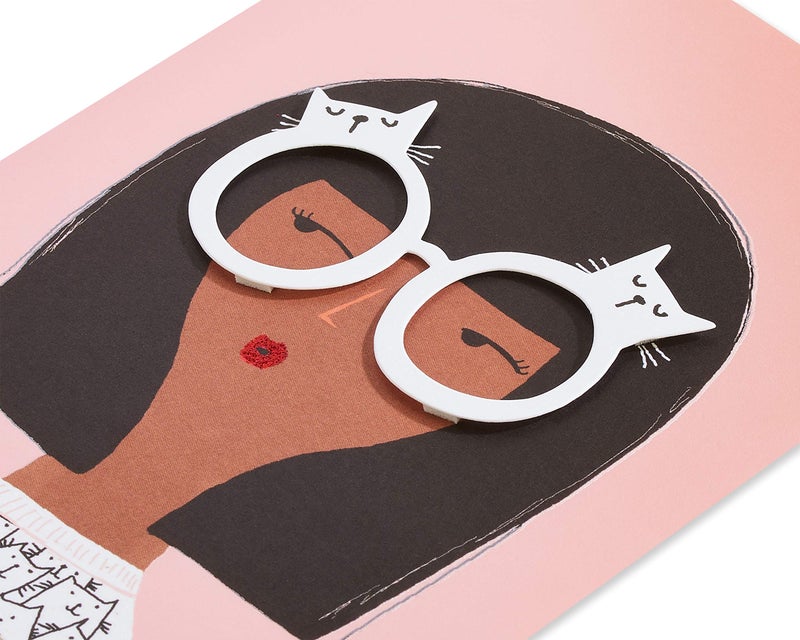 Papyrus Blank Card for Her (Cat Glasses) - Image 5